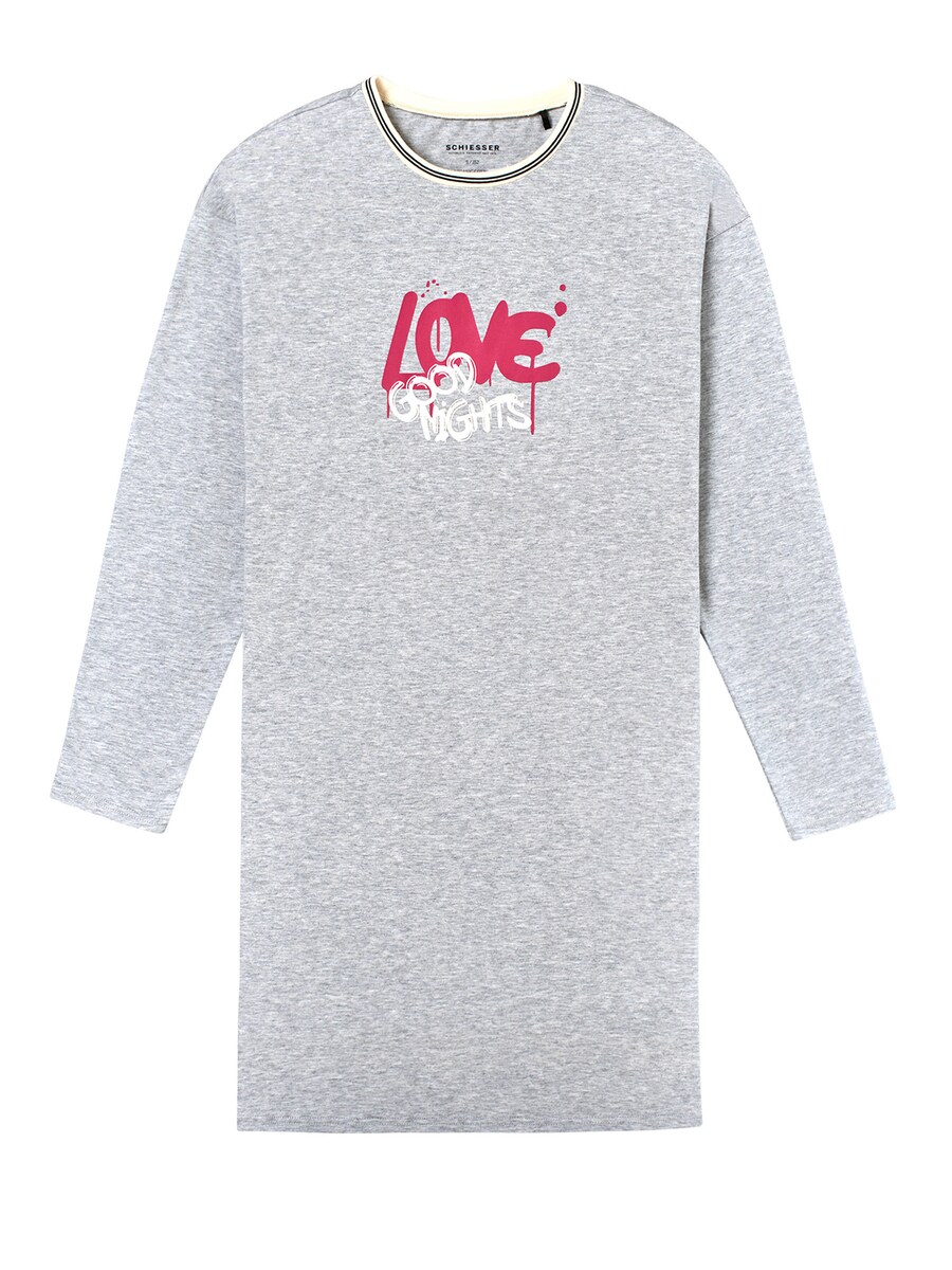 Ночная рубашка SCHIESSER Nightwear, серый 
Ночная рубашка SCHIESSER Nightwear, серый