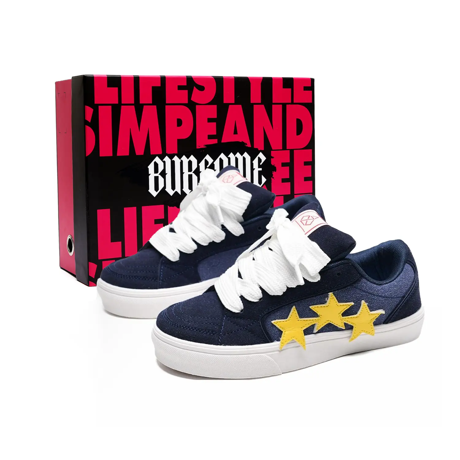 BURCOME Устойчивые к скольжению, износостойкие, легкие, дышащие низкие скейтерские кроссовки унисекс - морская синева, цвет Sea Blue
BURCOME Устойчивые к скольжению, износостойкие, легкие, дышащие низкие скейтерские кроссовки унисекс - морская синева, цвет Sea Blue