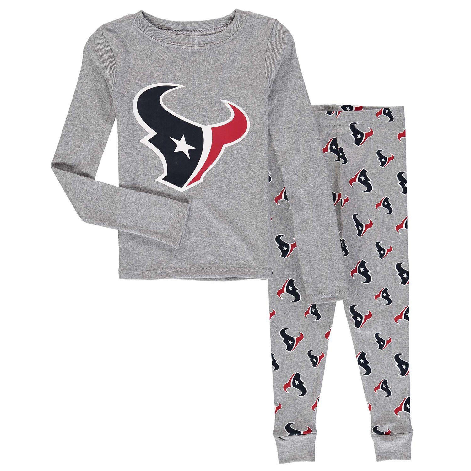 Серый комплект для сна с футболкой и брюками Houston Texans с длинными рукавами для дошкольников Outerstuff
Серый комплект для сна с футболкой и брюками Houston Texans с длинными рукавами для дошкольников Outerstuff