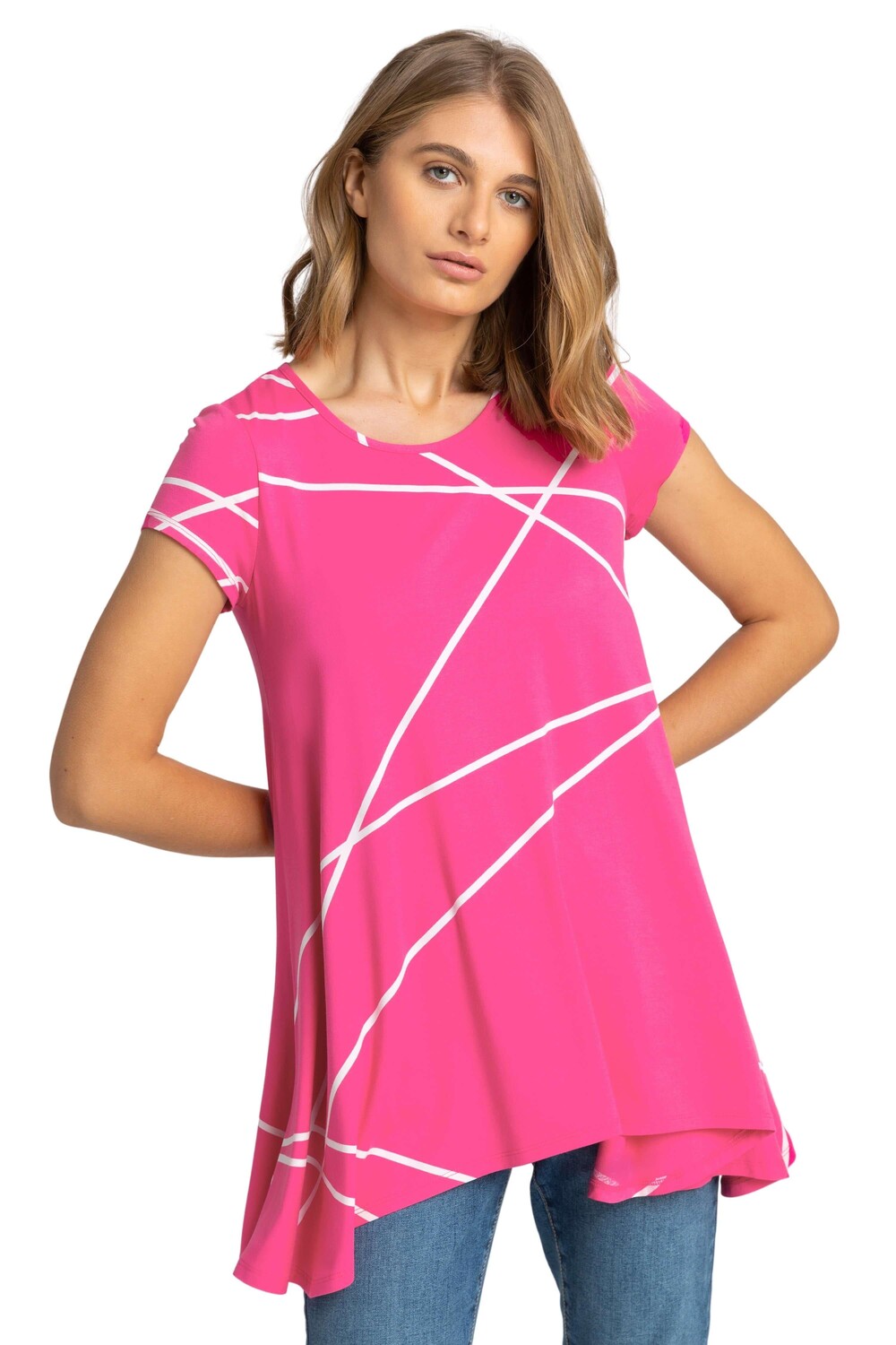 Топ Hanky Hem с линейным принтом Roman, розовый 
Топ Hanky Hem с линейным принтом Roman, розовый