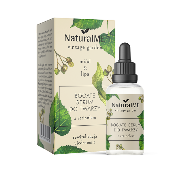 Насыщенная сыворотка для лица восстанавливающая и укрепляющая для дня и ночи с ретинолом, 30 мл Naturalme Vintage garden
Насыщенная сыворотка для лица восстанавливающая и укрепляющая для дня и ночи с ретинолом, 30 мл Naturalme Vintage garden