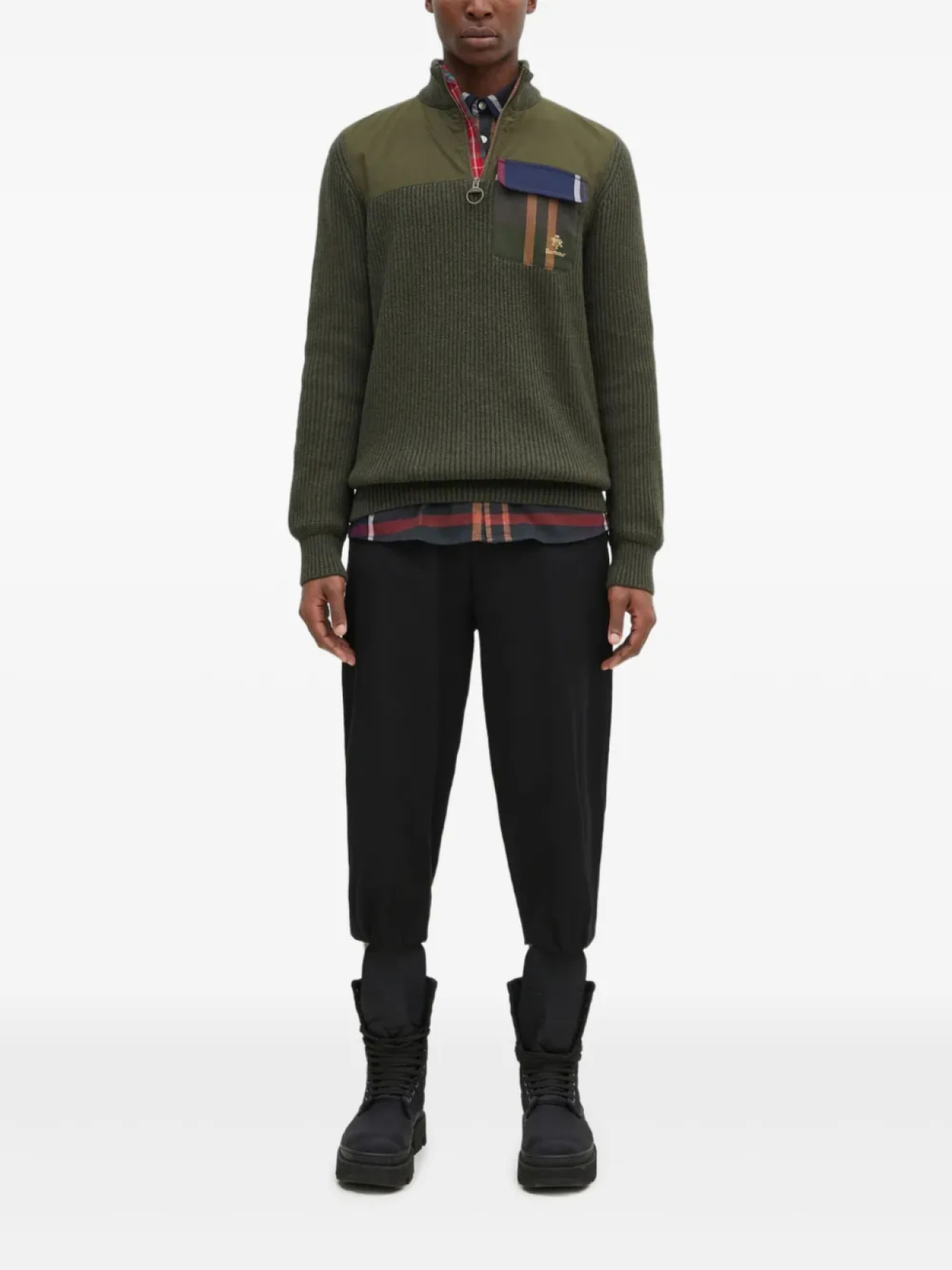 Свитер Baracuta x Barbour Miller в рубчик с карманом-молнией на половину длины, зеленый
Свитер Baracuta x Barbour Miller в рубчик с карманом-молнией на половину длины, зеленый