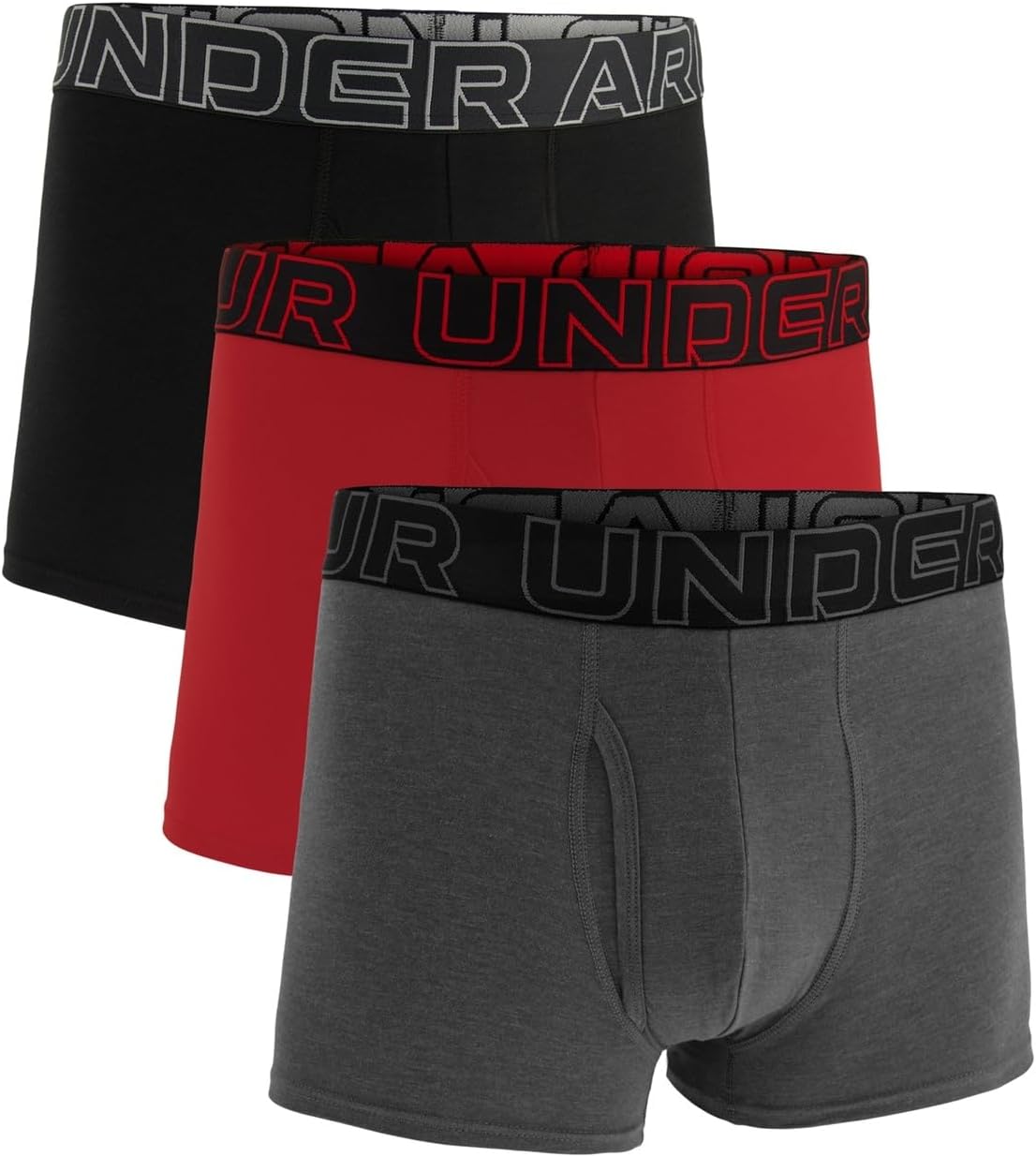 Under Armour мужские боксеры Performance Cotton 3 Inch 3 Pack Solid, Castlerock Heather/Red/Black
Under Armour мужские боксеры Performance Cotton 3 Inch 3 Pack Solid, Castlerock Heather/Red/Black