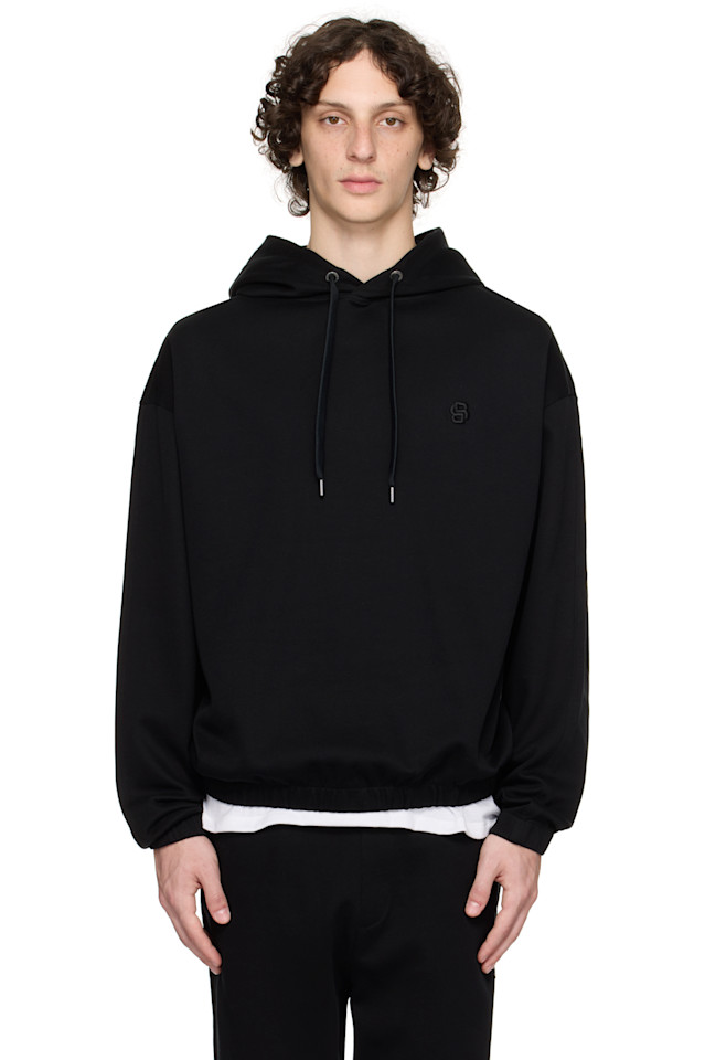 Расслабленная мерсеризованная хлопковая худи Boss, черный
Расслабленная мерсеризованная хлопковая худи Boss, черный