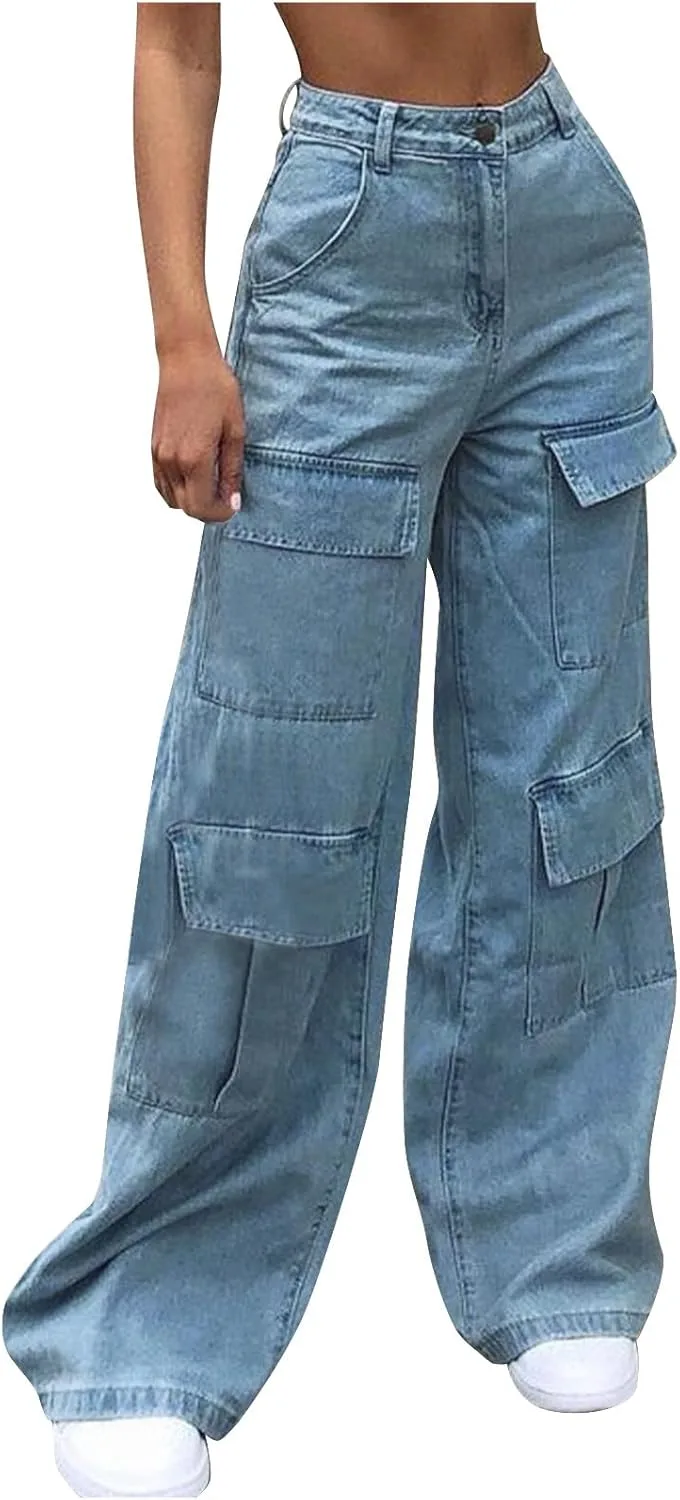 Женские джинсы High Waisted Baggy Wide Leg с карманами
Женские джинсы High Waisted Baggy Wide Leg с карманами