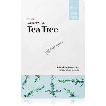 Therapy Air Mask Tea Tree - Успокаивающая и освежающая тканевая маска, 20 мл Etude
Therapy Air Mask Tea Tree - Успокаивающая и освежающая тканевая маска, 20 мл Etude