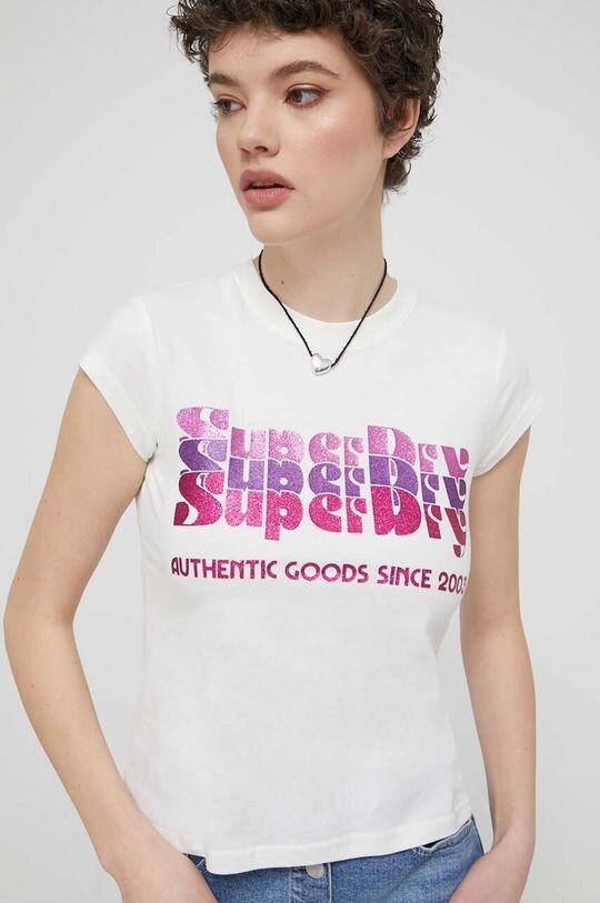 Хлопковая футболка Superdry, бежевый
Хлопковая футболка Superdry, бежевый