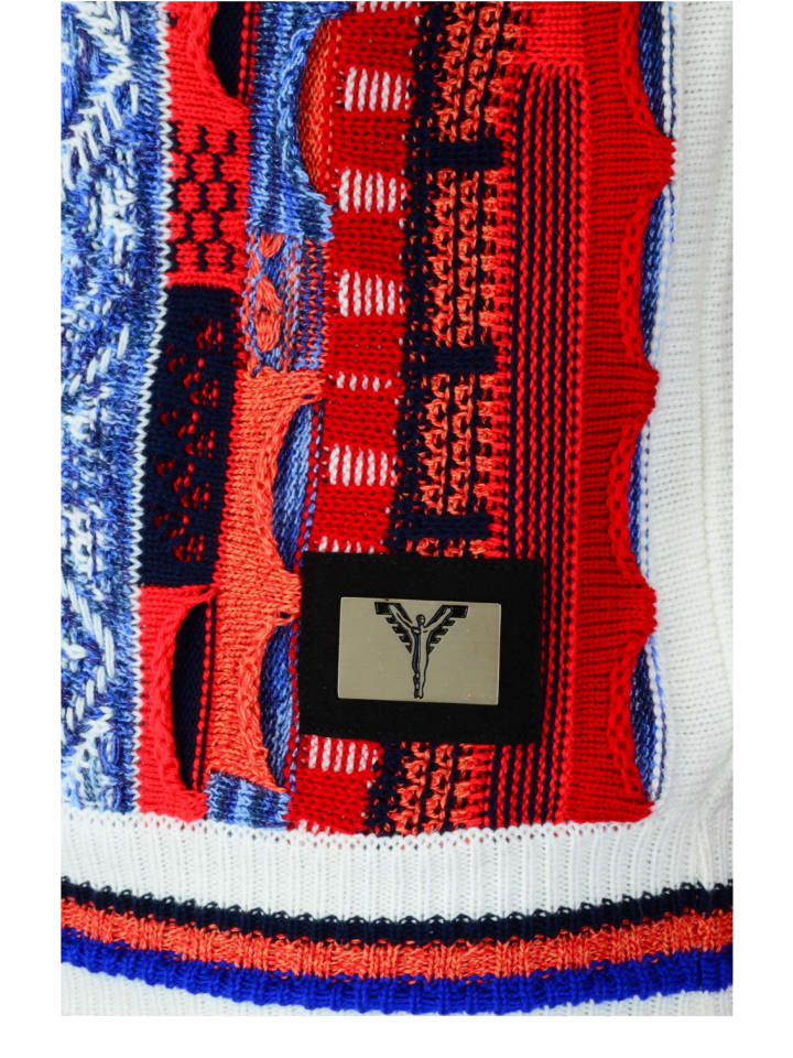 Свитер Carlo Colucci, красно-белый
Свитер Carlo Colucci, красно-белый