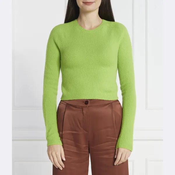 Укороченный свитер с добавлением шерсти Max&Co., зеленый 
Укороченный свитер с добавлением шерсти Max&Co., зеленый