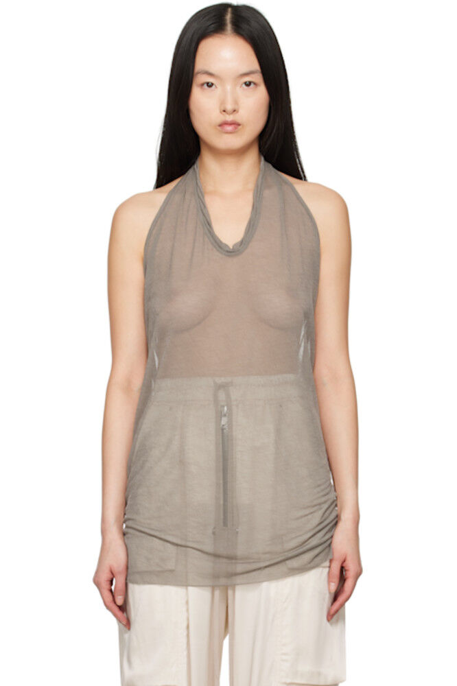 Серый топ Hollywood Halter Rick Owens 
Серый топ Hollywood Halter Rick Owens