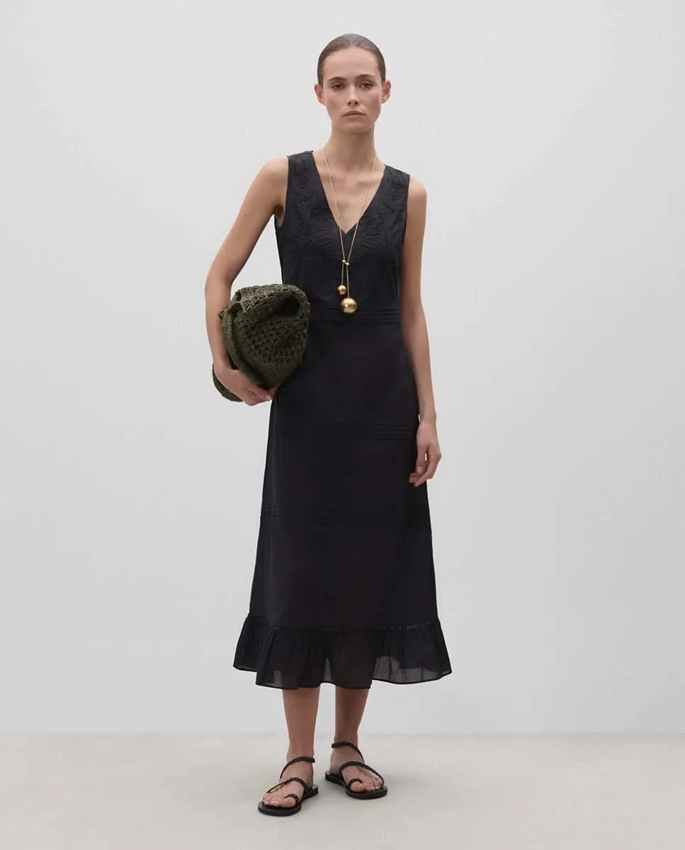 Миди-платье с V-образным вырезом без рукавов Simorra, черный
Миди-платье с V-образным вырезом без рукавов Simorra, черный