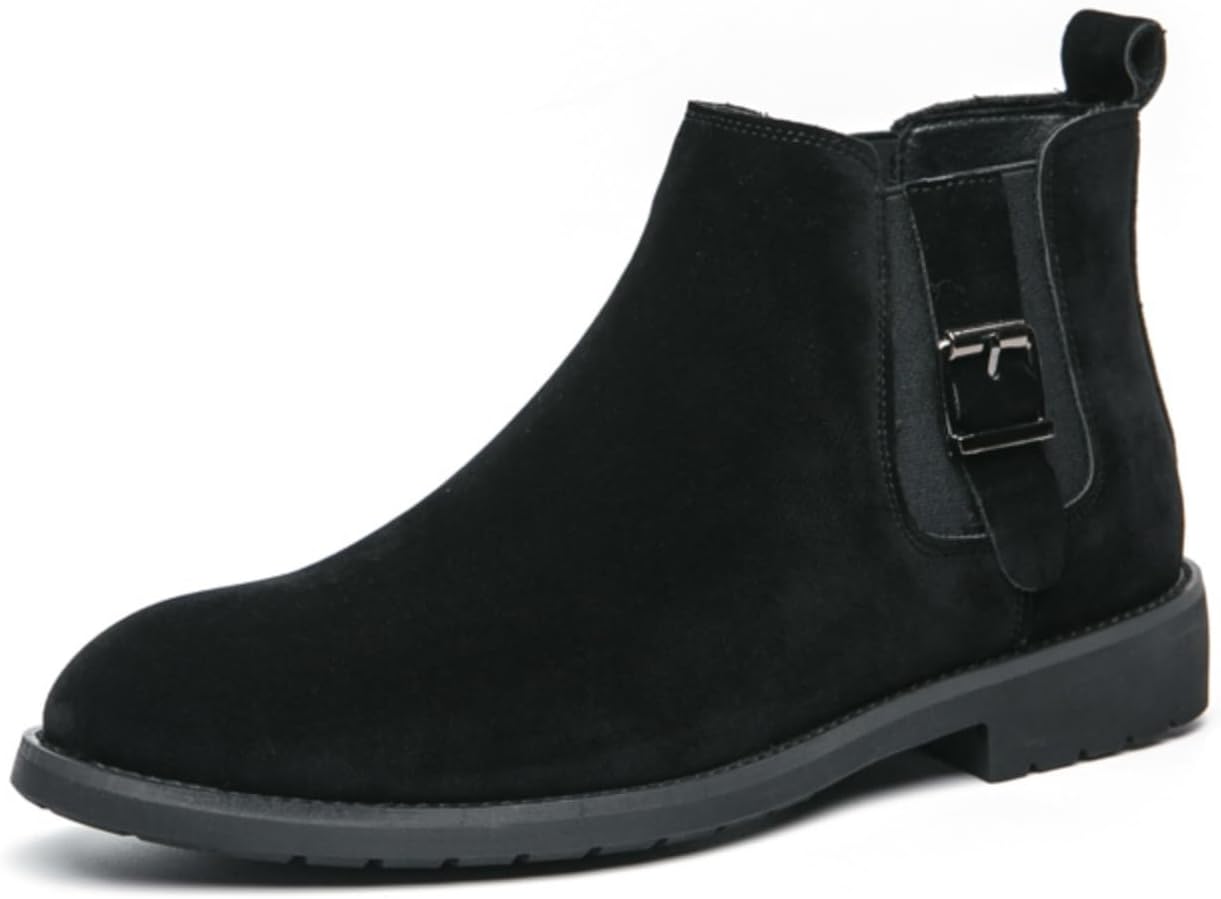 Мужские ретро ботинки Челси из замши с эластичной резинкой, повседневные, удобные, средней высоты, с круглым носком, нескользящие лоферы для работы, офиса, повседневной носки и улицы Boaobaihuo, черный
Мужские ретро ботинки Челси из замши с эластичной резинкой, повседневные, удобные, средней высоты, с круглым носком, нескользящие лоферы для работы, офиса, повседневной носки и улицы Boaobaihuo, черный