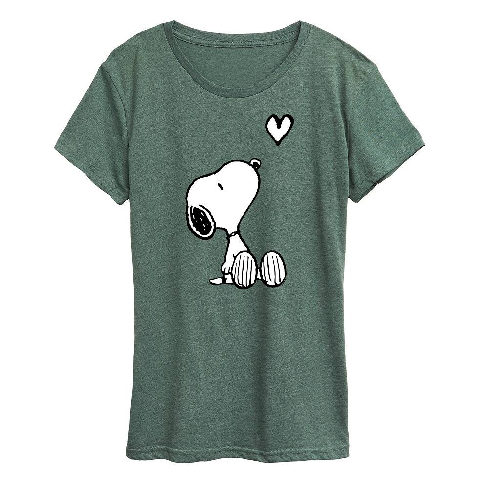 Женская белая футболка с рисунком Snoopy Heart арахиса Licensed Character, цвет Heather Green
Женская белая футболка с рисунком Snoopy Heart арахиса Licensed Character, цвет Heather Green