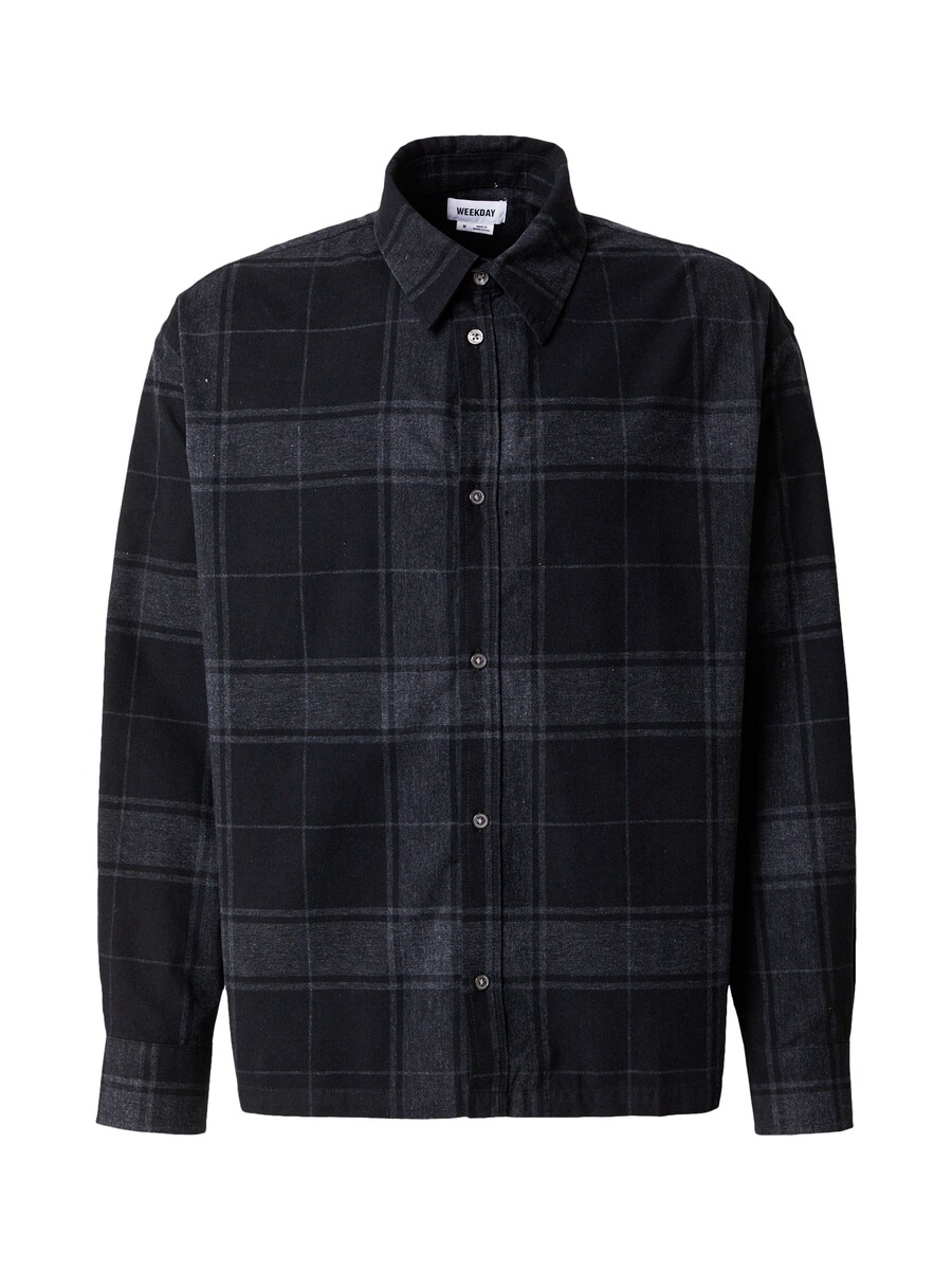Удобная рубашка на пуговицах WEEKDAY, черный
Удобная рубашка на пуговицах WEEKDAY, черный
