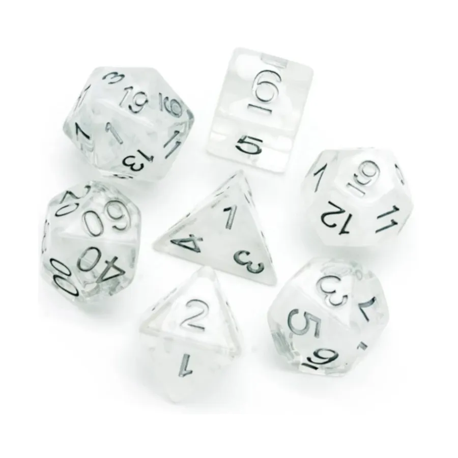 Набор Poly — устойчивый туман с серебром (7), Dice Sets - Resin/Acrylic - Black, Grey, White, & Metallics (Foam Brain Games)
Набор Poly — устойчивый туман с серебром (7), Dice Sets - Resin/Acrylic - Black, Grey, White, & Metallics (Foam Brain Games)