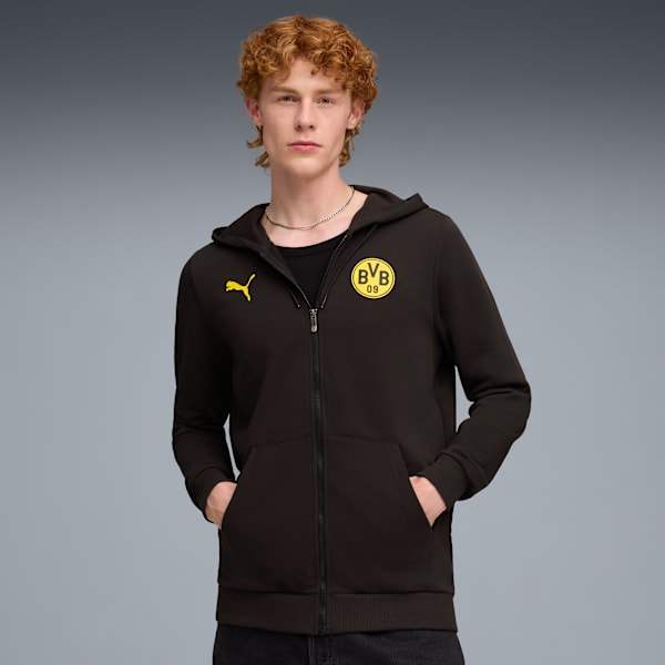 Мужская футбольная куртка на молнии Borussia Dortmund Puma, черный
Мужская футбольная куртка на молнии Borussia Dortmund Puma, черный
