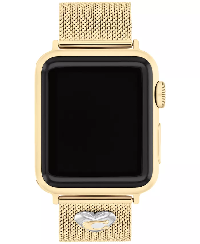 Золотистый браслет из нержавеющей стали с сетчатым плетением для Apple Watch 38, 40, 41 мм COACH
Золотистый браслет из нержавеющей стали с сетчатым плетением для Apple Watch 38, 40, 41 мм COACH