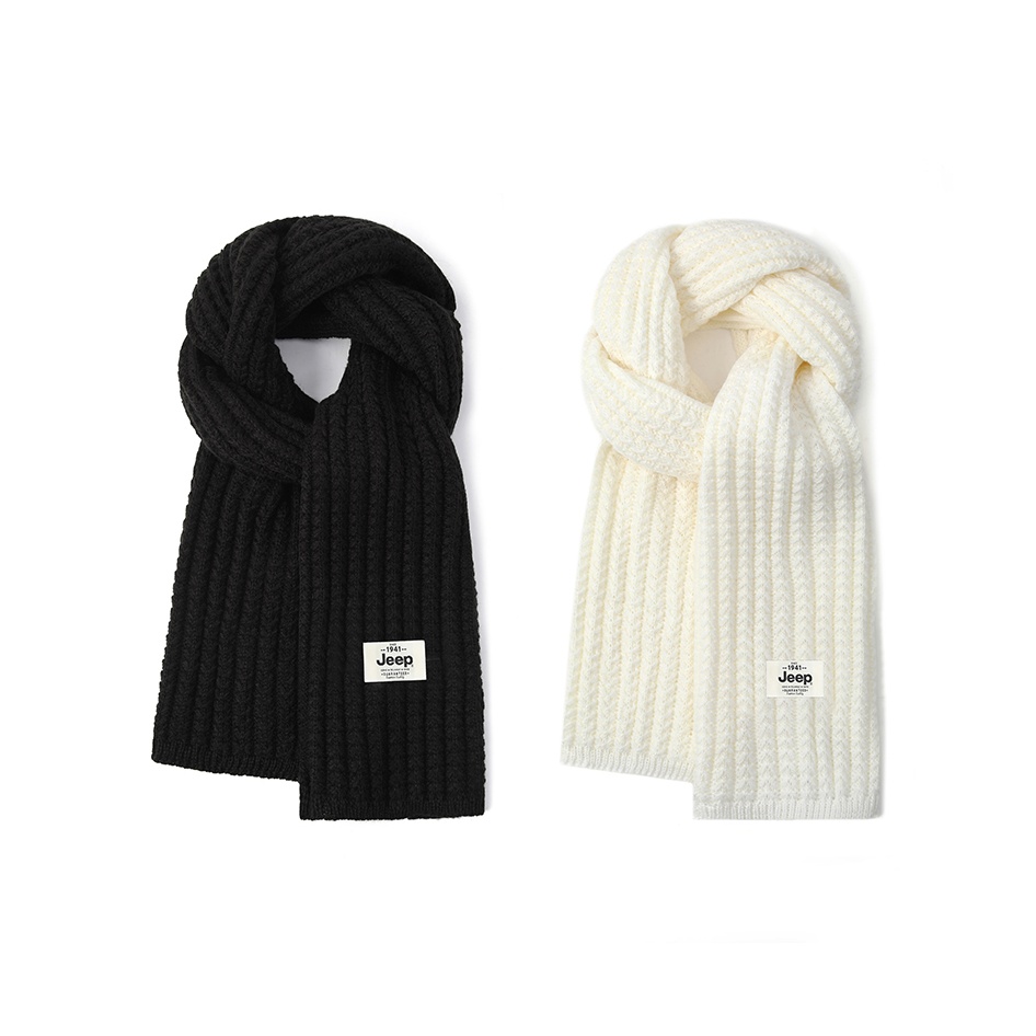 Jeep Зимний утепленный вязаный шарф унисекс, 2 Pack (Black+Milk White) 
Jeep Зимний утепленный вязаный шарф унисекс, 2 Pack (Black+Milk White)
