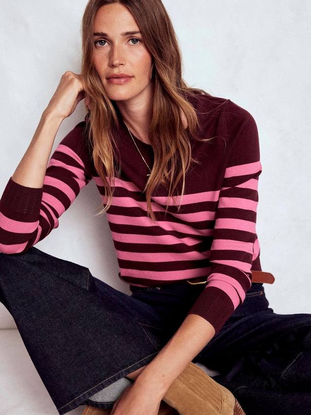 Джемпер с круглым вырезом Emilia Stripe Boden, Chestnut/Pink
Джемпер с круглым вырезом Emilia Stripe Boden, Chestnut/Pink