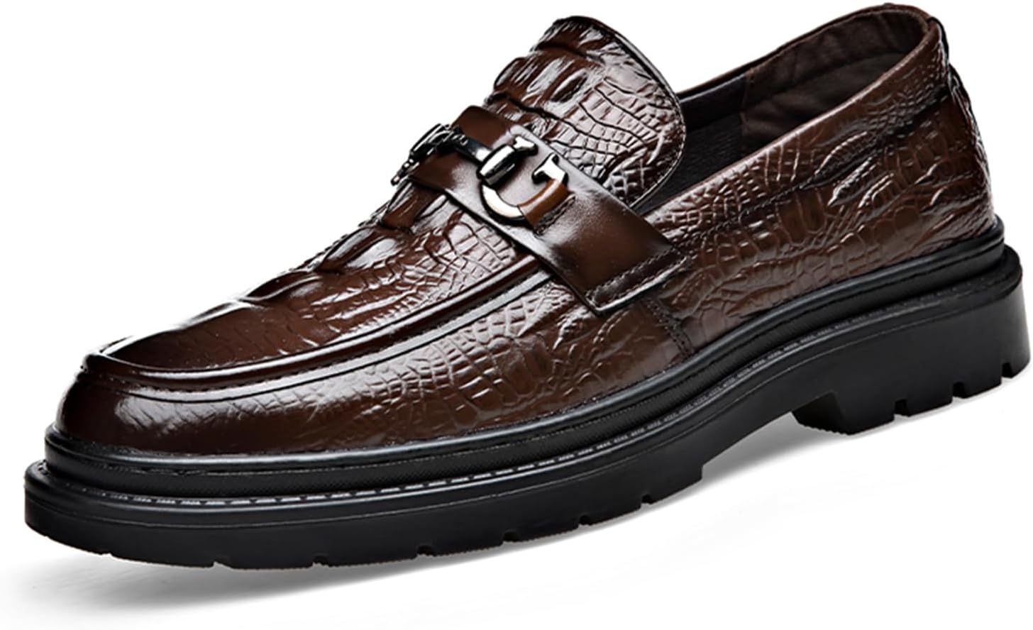 Мужские лоферы с платформой и принтом «аллигатор» Eggdk, коричневый
Мужские лоферы с платформой и принтом «аллигатор» Eggdk, коричневый