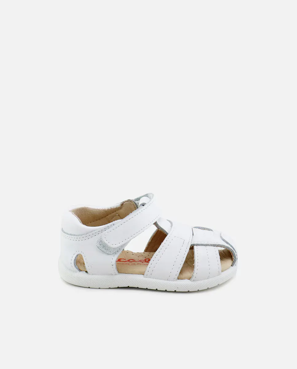 Детские сандалии из моющейся кожи краба Eli 1957, белый 
Детские сандалии из моющейся кожи краба Eli 1957, белый