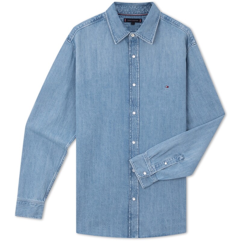 Джинсовая рубашка с вышитым логотипом Tommy Hilfiger, синий
Джинсовая рубашка с вышитым логотипом Tommy Hilfiger, синий
