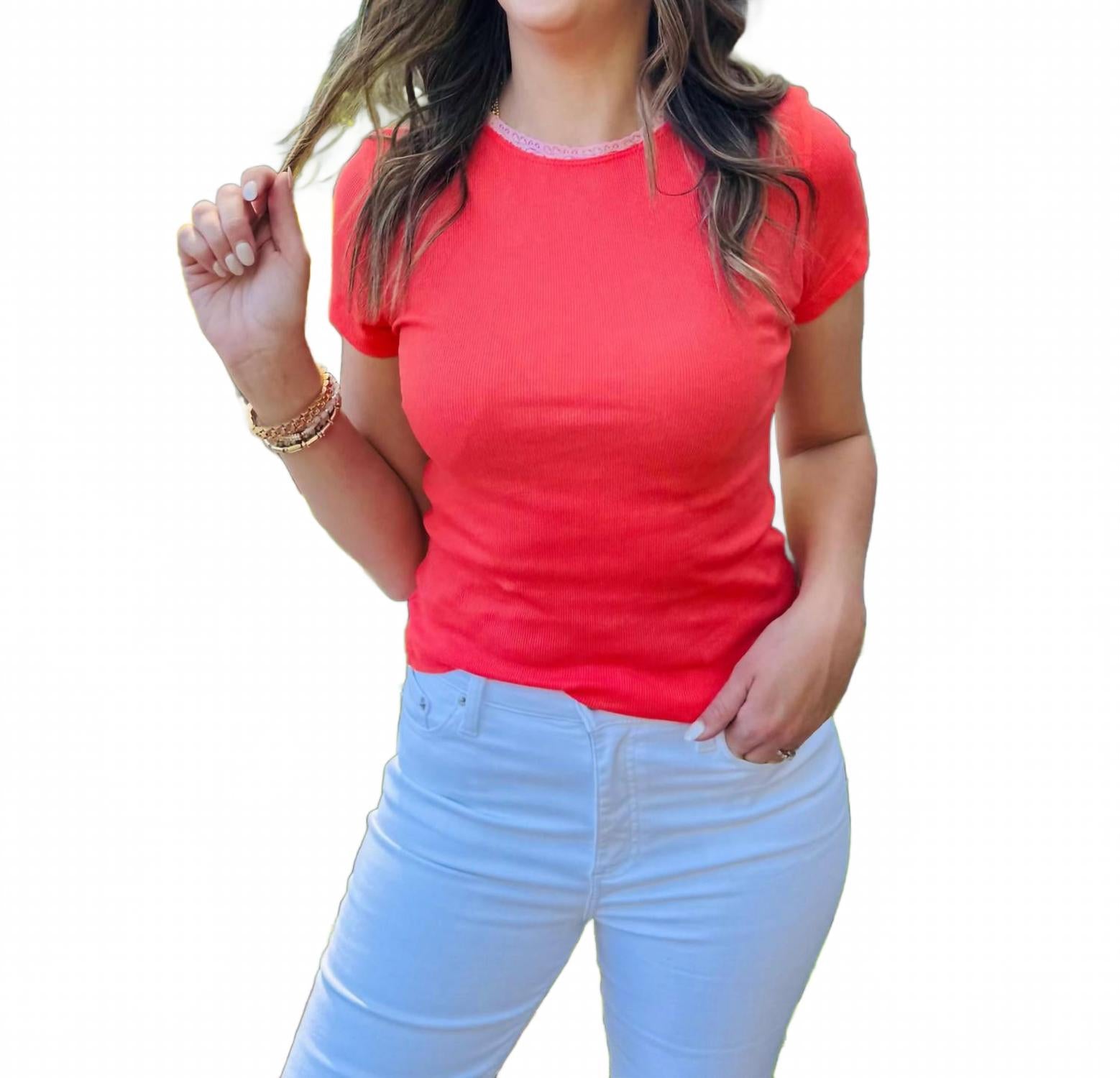 Футболка с круглым вырезом в стиле пейсли в цвете хурма Michael Stars, Persimmon
Футболка с круглым вырезом в стиле пейсли в цвете хурма Michael Stars, Persimmon