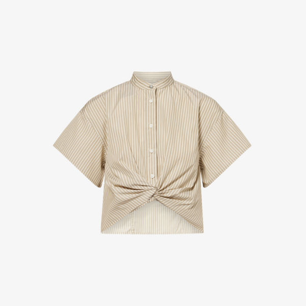 Блузка Rag & Bone полосатая хлопковая, бежевый
Блузка Rag & Bone полосатая хлопковая, бежевый