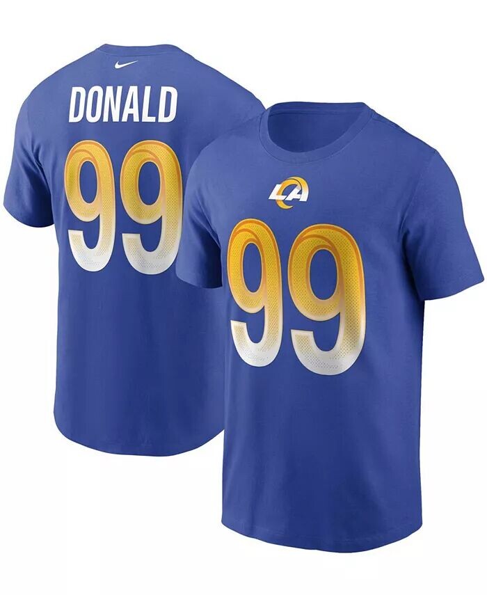Мужская футболка с именем и номером Aaron Donald Royal Los Angeles Rams Nike
Мужская футболка с именем и номером Aaron Donald Royal Los Angeles Rams Nike