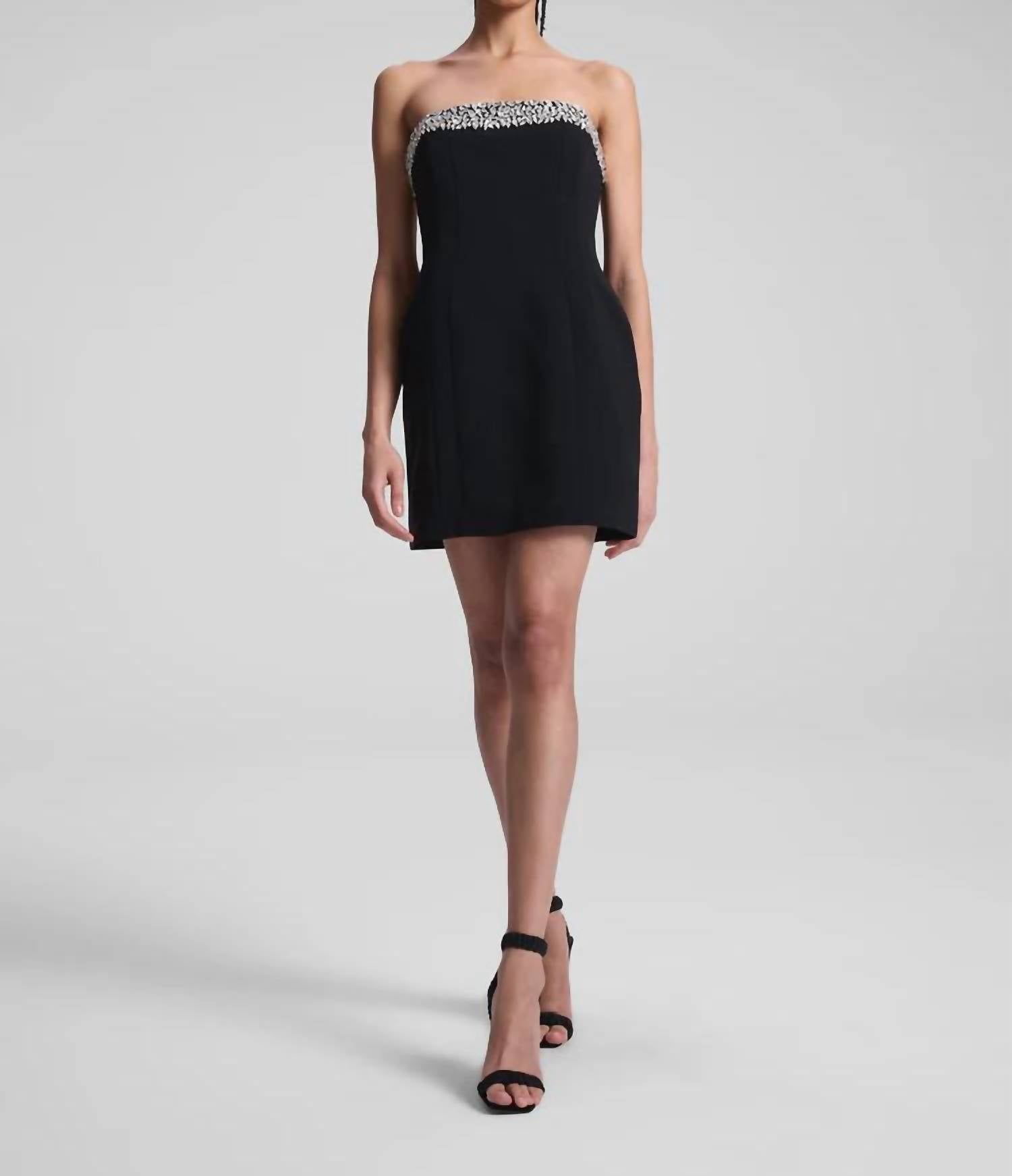 Мини-платье без бретелек Elsie с отделкой черного цвета/кристаллов A.L.C. 
Мини-платье без бретелек Elsie с отделкой черного цвета/кристаллов A.L.C.