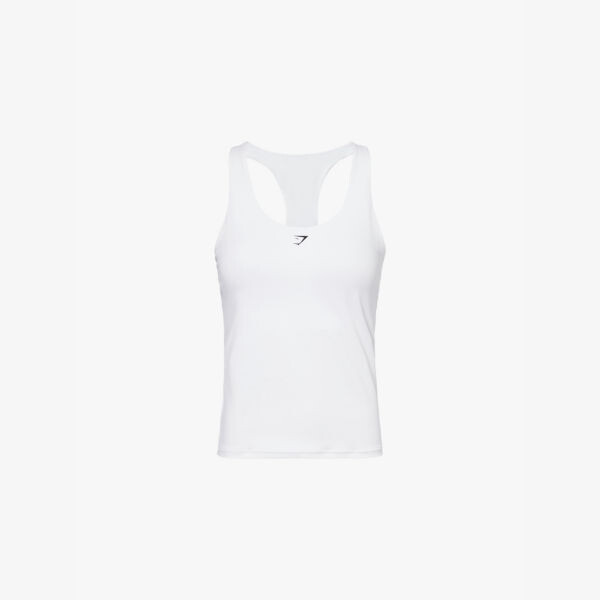 Топ из переработанного полиэстера стретч-на каждый день Gymshark, белый 
Топ из переработанного полиэстера стретч-на каждый день Gymshark, белый