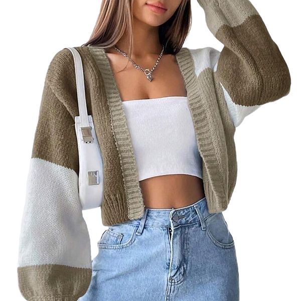 Женский кардиган-свитер укороченный с пышными рукавами и открытой передней частью Clearflower, Brown
Женский кардиган-свитер укороченный с пышными рукавами и открытой передней частью Clearflower, Brown