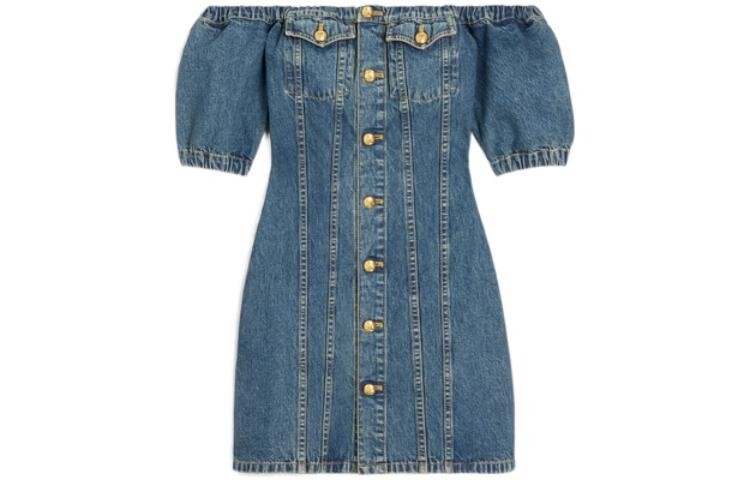 Платье джинсовое Celine с короткими рукавами, синий
Платье джинсовое Celine с короткими рукавами, синий