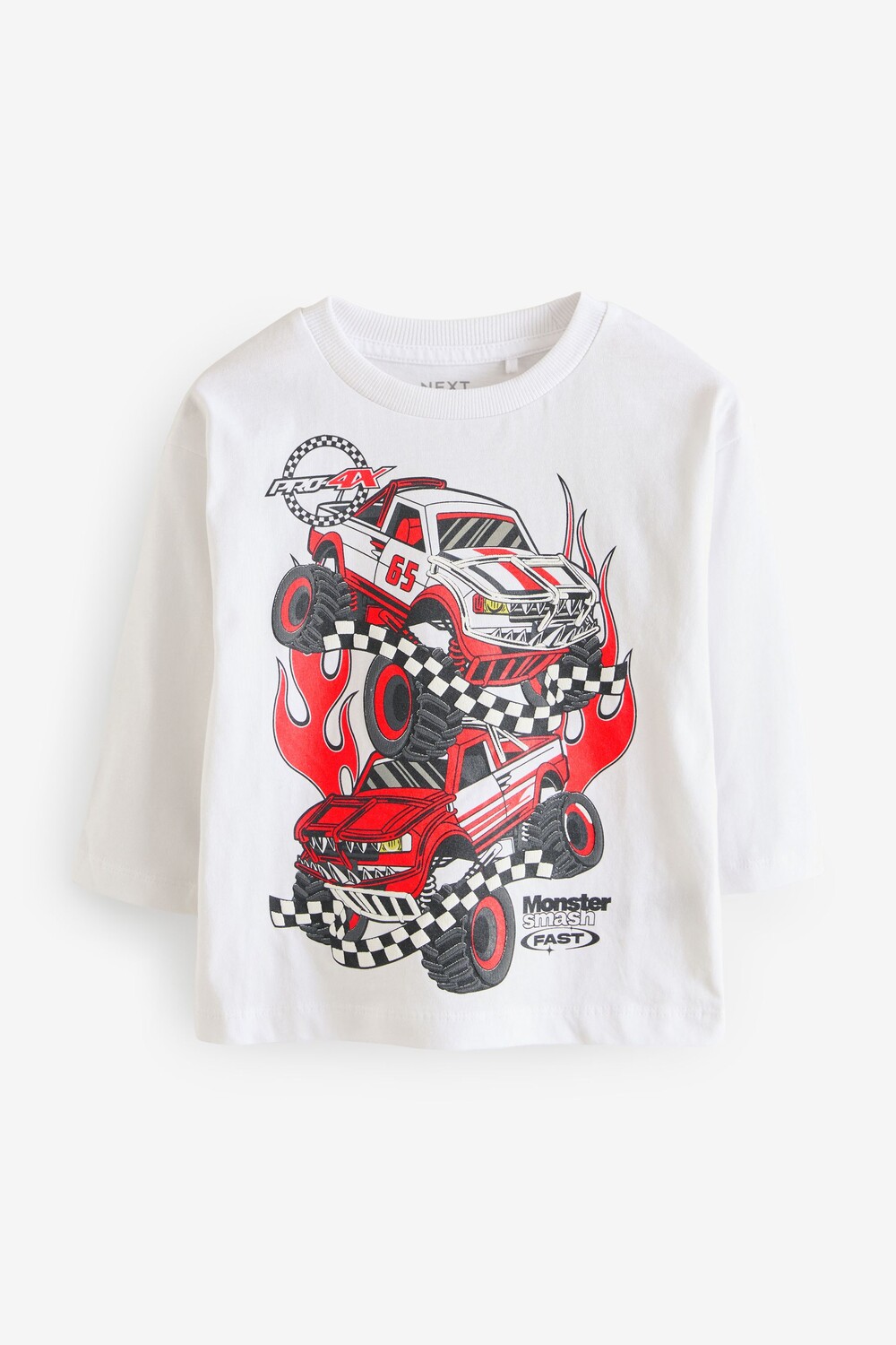 Футболка с длинным рукавом из 100% хлопка для транспортировки (3 мес 7 лет) Next, белый 
Футболка с длинным рукавом из 100% хлопка для транспортировки (3 мес 7 лет) Next, белый