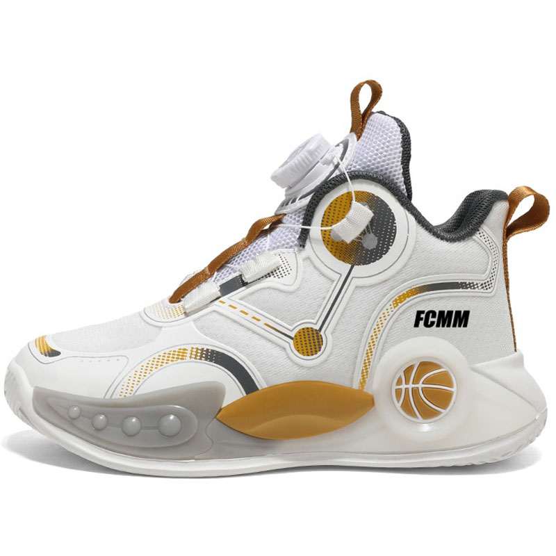 Баскетбольные кроссовки детские, противоскользящие, износостойкие, водостойкие, легкие, с амортизацией FCMM, белый/золотой
Баскетбольные кроссовки детские, противоскользящие, износостойкие, водостойкие, легкие, с амортизацией FCMM, белый/золотой