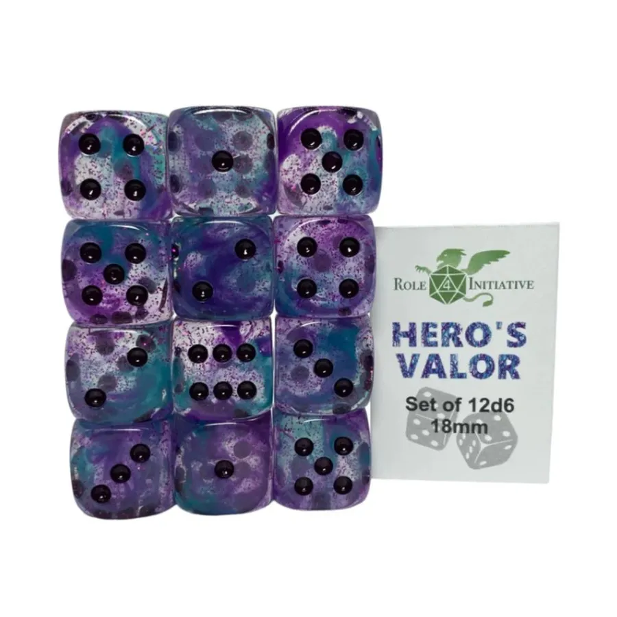 d6 18 мм «Доблесть героя» с черным (12), Game Dice - Diffusion (Role 4 Initiative)
d6 18 мм «Доблесть героя» с черным (12), Game Dice - Diffusion (Role 4 Initiative)