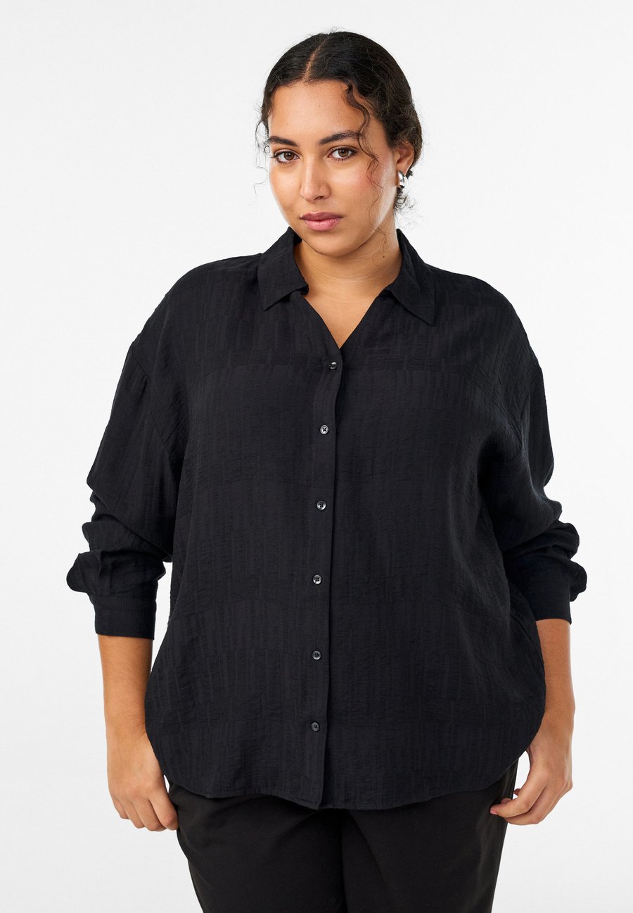 Блуза Zizzi Button-down blouse, Black
Блуза Zizzi Button-down blouse, Black