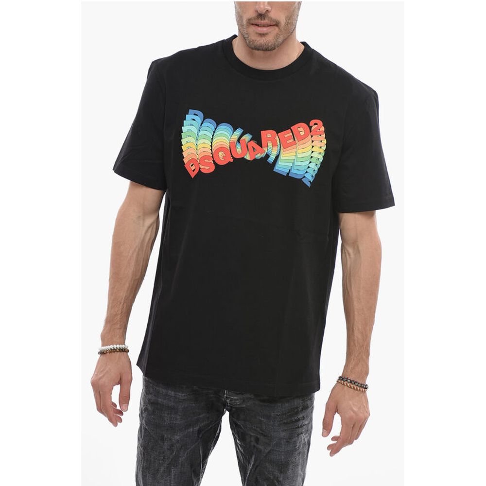 Футболка с круглым вырезом и разноцветным логотипом Dsquared2, Black
Футболка с круглым вырезом и разноцветным логотипом Dsquared2, Black