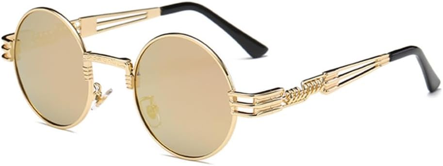 Круглые солнцезащитные очки в стиле стимпанк для мужчин и женщин, металлические очки, винтажные солнцезащитные очки с защитой от УФ-излучения UV400 generic, Gold Frame Gold
Круглые солнцезащитные очки в стиле стимпанк для мужчин и женщин, металлические очки, винтажные солнцезащитные очки с защитой от УФ-излучения UV400 generic, Gold Frame Gold