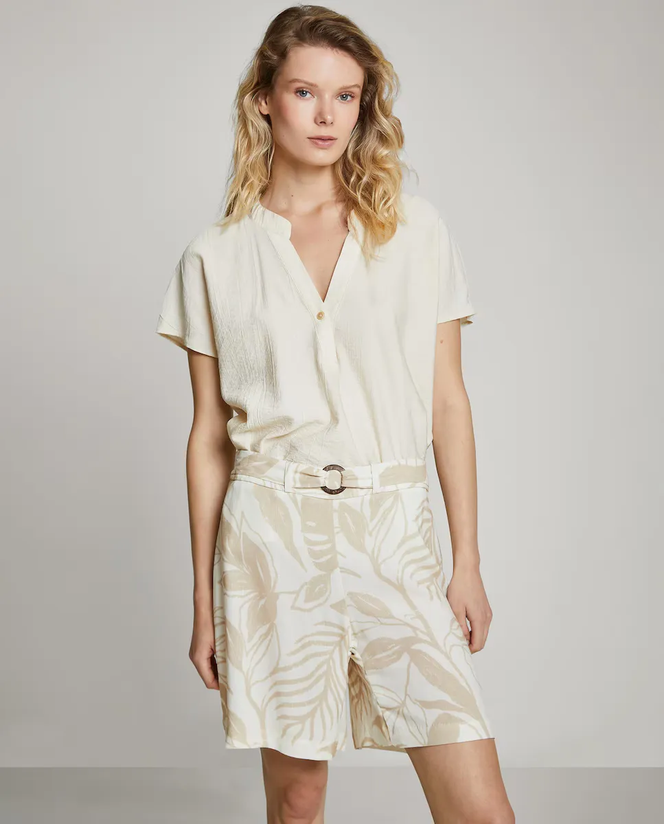 Женские шорты-бермуды с принтом и обручем Trucco, бежевый
Женские шорты-бермуды с принтом и обручем Trucco, бежевый