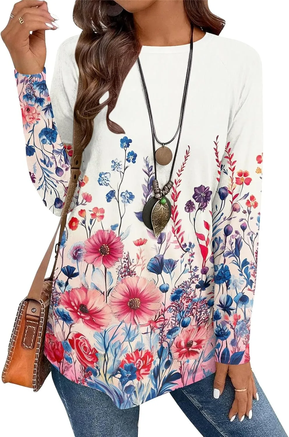 Женская туника с длинными рукавами, принтованная, свободного кроя
Женская туника с длинными рукавами, принтованная, свободного кроя