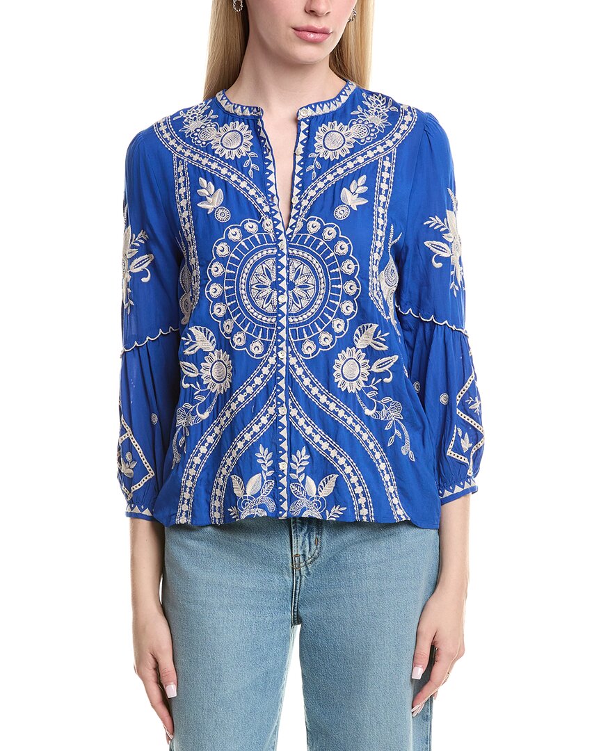 Блузка Джонни Уоса Бринли Johnny Was, синий
Блузка Джонни Уоса Бринли Johnny Was, синий