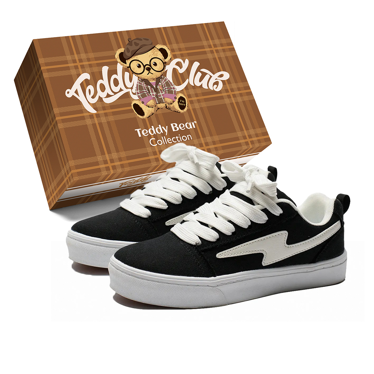 Teddy Bear Collection Скользоустойчивые износостойкие легкие низкие скейтерские кроссовки унисекс черно-белые, цвет Black White
Teddy Bear Collection Скользоустойчивые износостойкие легкие низкие скейтерские кроссовки унисекс черно-белые, цвет Black White