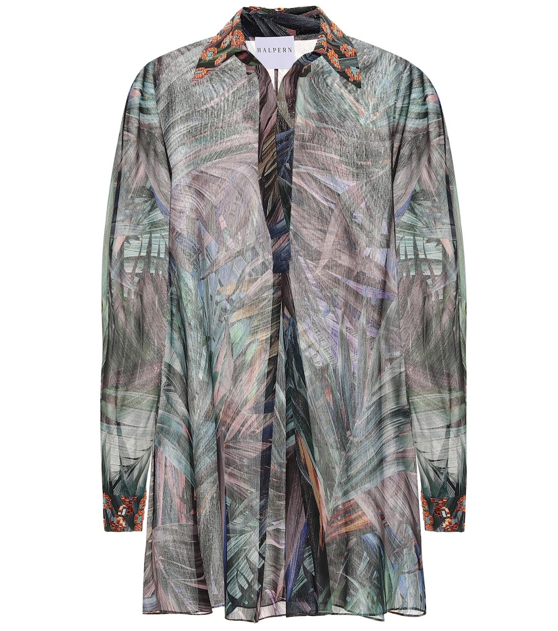 Платье-рубашка из принтованного жоржета-ламе Halpern, Pink Green
Платье-рубашка из принтованного жоржета-ламе Halpern, Pink Green