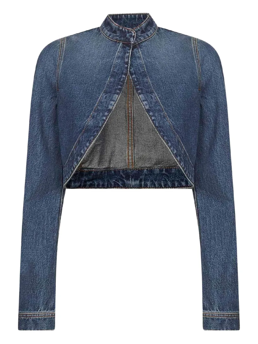 Укороченная куртка с воротником-стойкой Alaïa, синий
Укороченная куртка с воротником-стойкой Alaïa, синий