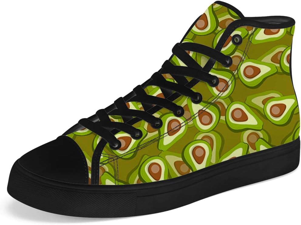 Мужские и женские высокие кеды Chebing с авокадо, хлопковые высокие кроссовки, шнуровка, повседневная обувь, зеленый
Мужские и женские высокие кеды Chebing с авокадо, хлопковые высокие кроссовки, шнуровка, повседневная обувь, зеленый