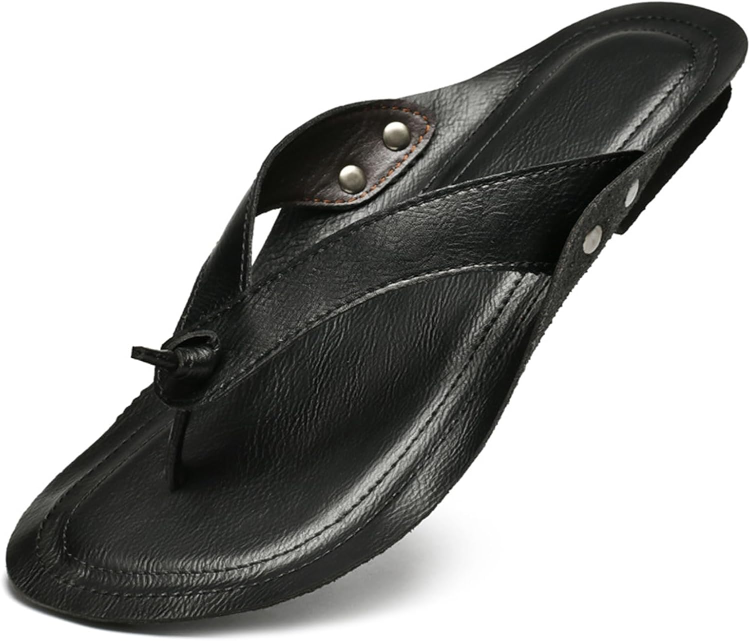 Мужские кожаные шлепанцы Lossarye с ремешком между пальцев, удобные и стильные, ретро, летние, нескользящие пляжные сандалии, черный
Мужские кожаные шлепанцы Lossarye с ремешком между пальцев, удобные и стильные, ретро, летние, нескользящие пляжные сандалии, черный