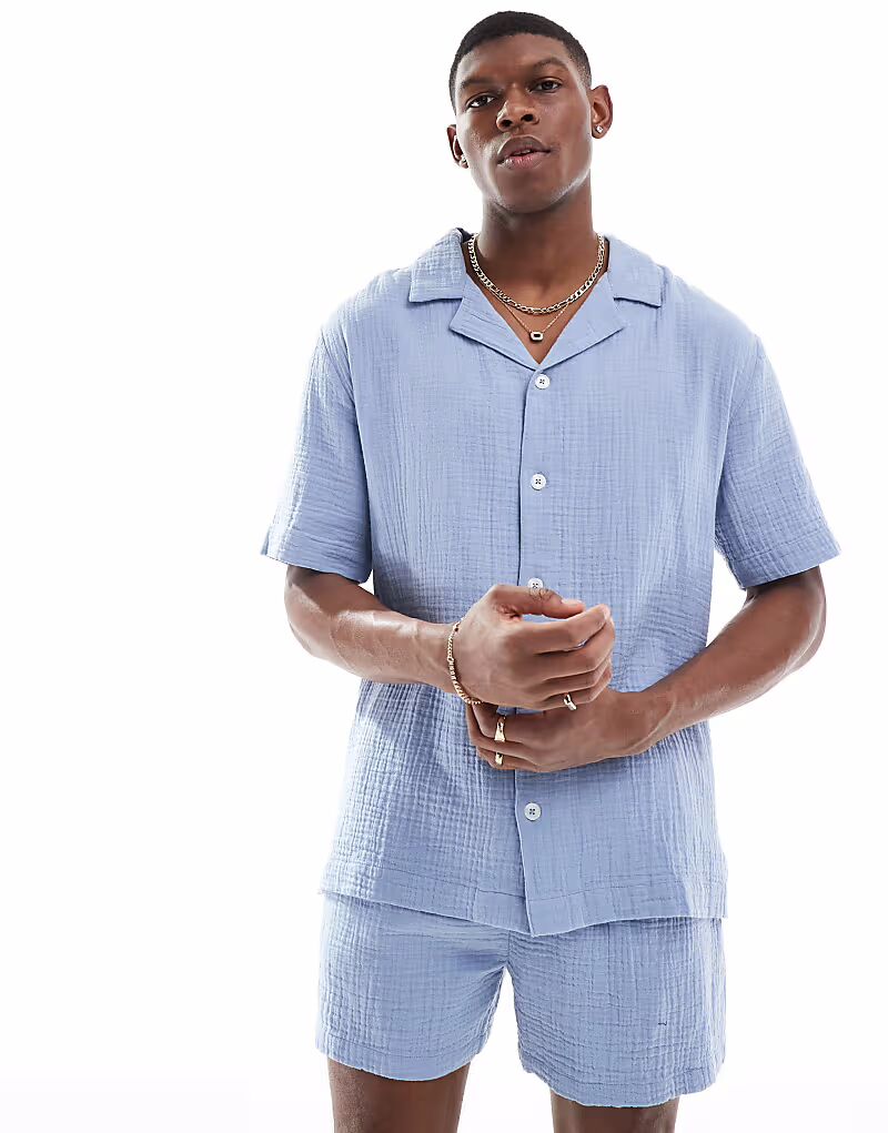 Рубашка с карманами Revere синего цвета Goldsboro
Рубашка с карманами Revere синего цвета Goldsboro