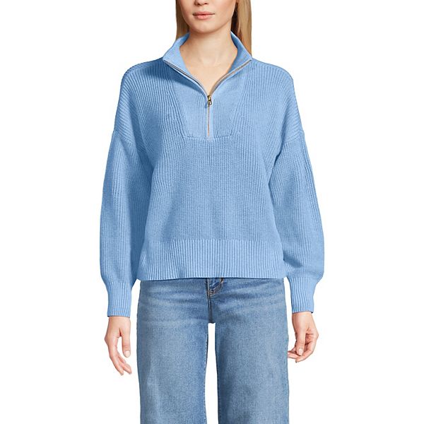 Женский свитер drifter shaker wedge quarter zip Lands' End, True Blue Heather
Женский свитер drifter shaker wedge quarter zip Lands' End, True Blue Heather