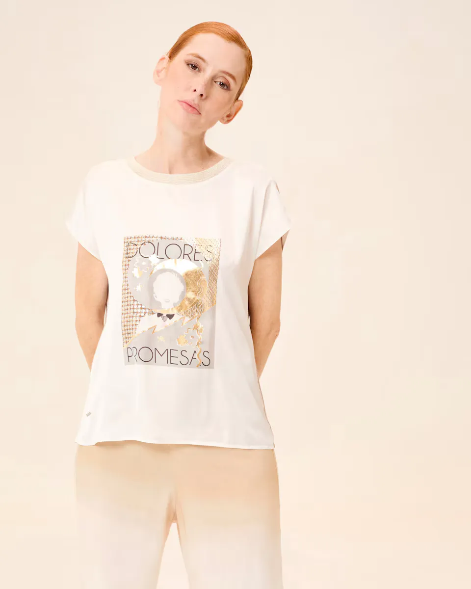 Женская блузка Lyna с коротким рукавом и принтом спереди Dolores Promesas, кремовый
Женская блузка Lyna с коротким рукавом и принтом спереди Dolores Promesas, кремовый